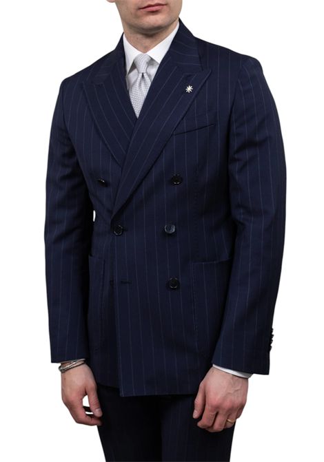 Abito doppiopetto gessato MANUEL RITZ | Abiti | 3832A3738 25313289